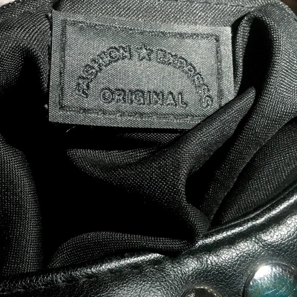 Black Studded Leather Shoulder Bag - Picture 6 of 6